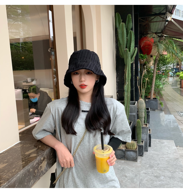 Instagram style Korean version versatile fisherman for women in spring and summer, thin shading soft girl bucket hat,_voghion.com
