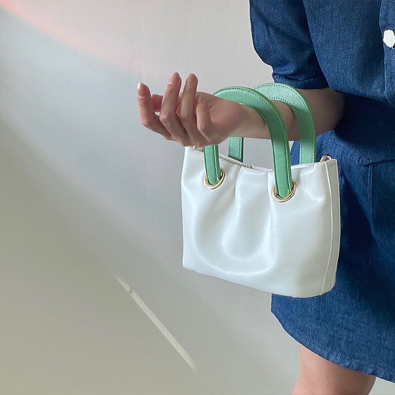 Kleine gruppe plissiert cloud crossbody frauen in 2024, neue sommer, kontrast farbe, handtasche für mädchen, trendy_voghion.com