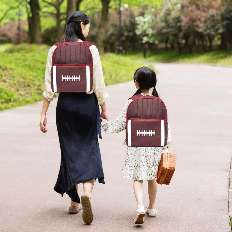 Rugby-Gepäcktasche maior Kapazität, modische tragbare Sport-Fiesstasche, Reisetasche mit gestreiftem Canvas-Druck_voghion.com