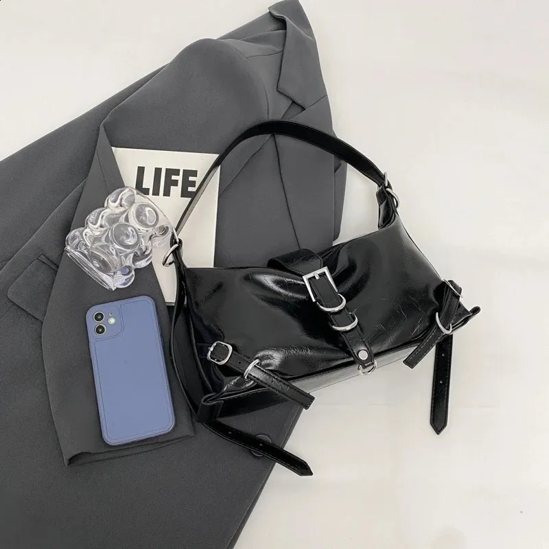 Borsa a tracolla in pelle da donna stile coreano y2k trendy_voghion.com
