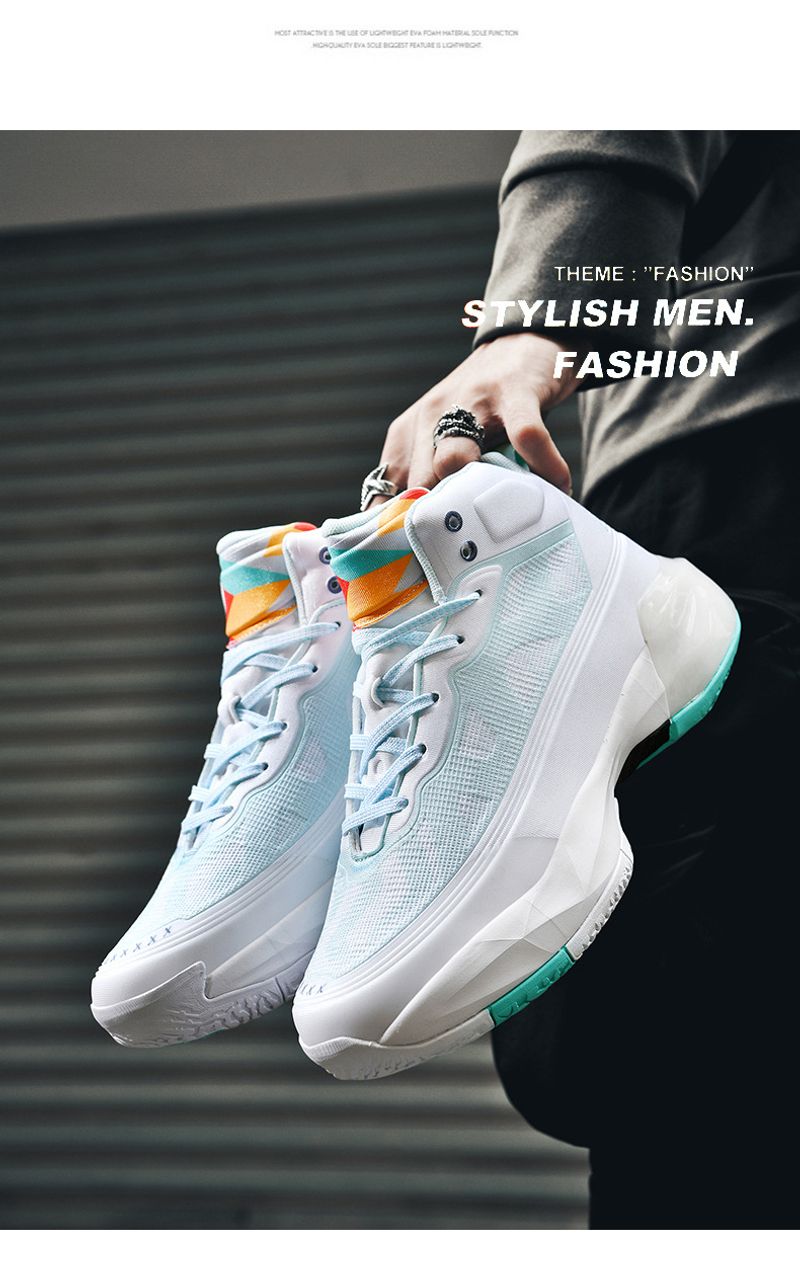 Yixing Sports produce un nou High-Top-Schuhe cu MD+Gummi+TPU-Reibung und Sound, geeignet für praktischen Basketball_voghion.com