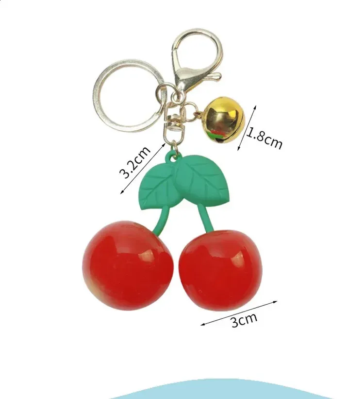 Cute Charm Handbag Keychain Womens Exquisite Internet- Crystal Cherry Bag Accessories High-Grade Pendant 240821_voghion.com