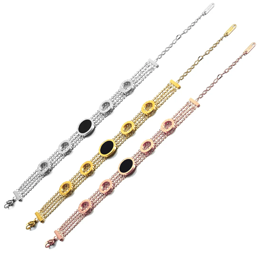 Armreif Römischer Edelstahl Sier Armbänder Charme Goldfarbe Kundenspezifische Designer Französische Armreifen Für Frauen Hochzeitsgeschenke_voghion.com