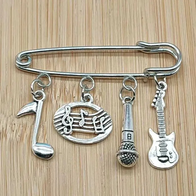 Pins Broşlar Yeni moda piyano öğretmeni broş piyanist hediye gitar kolye el yapımı takı yeni varış H240705_voghion.com