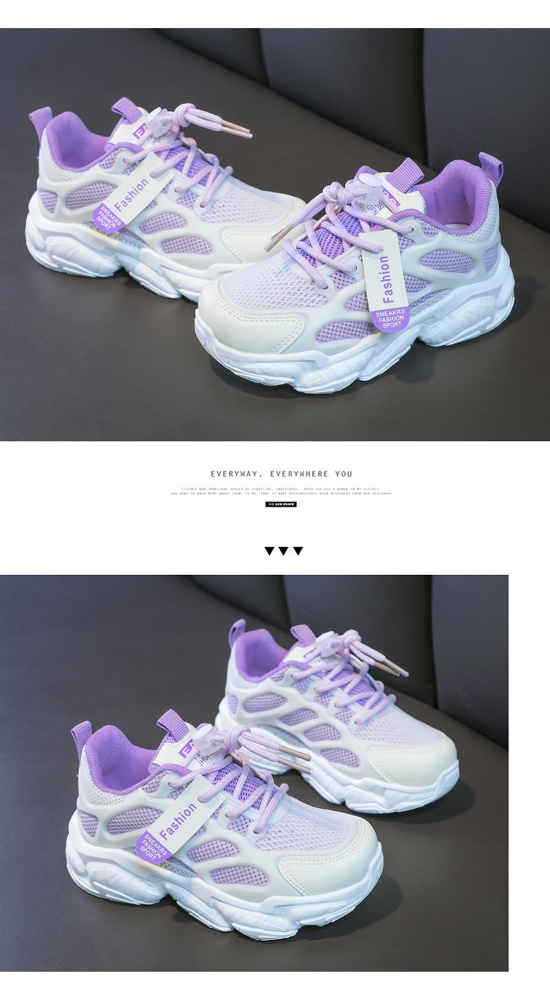 Girls Mesh Sneakers Breathable Torre 2023 New Fashion Children's Shoes_voghion.com