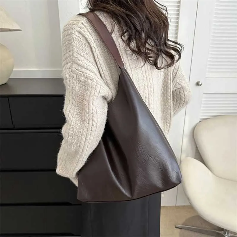 Borsa a tracolla versatile, spaziosa, da ascella, da donna, solida, carina, con pochette, portafoglio Y241121_voghion.com