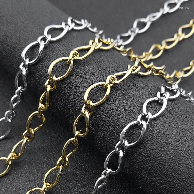 Łańcuchy Stal nierdzewna Kreatywny Gruby Choker Łańcuch Naszyjnik/Bransoletka Dla Mężczyzn Kobiety Sier/Złoty Kolor Prosty Obojczykowy_voghion.com