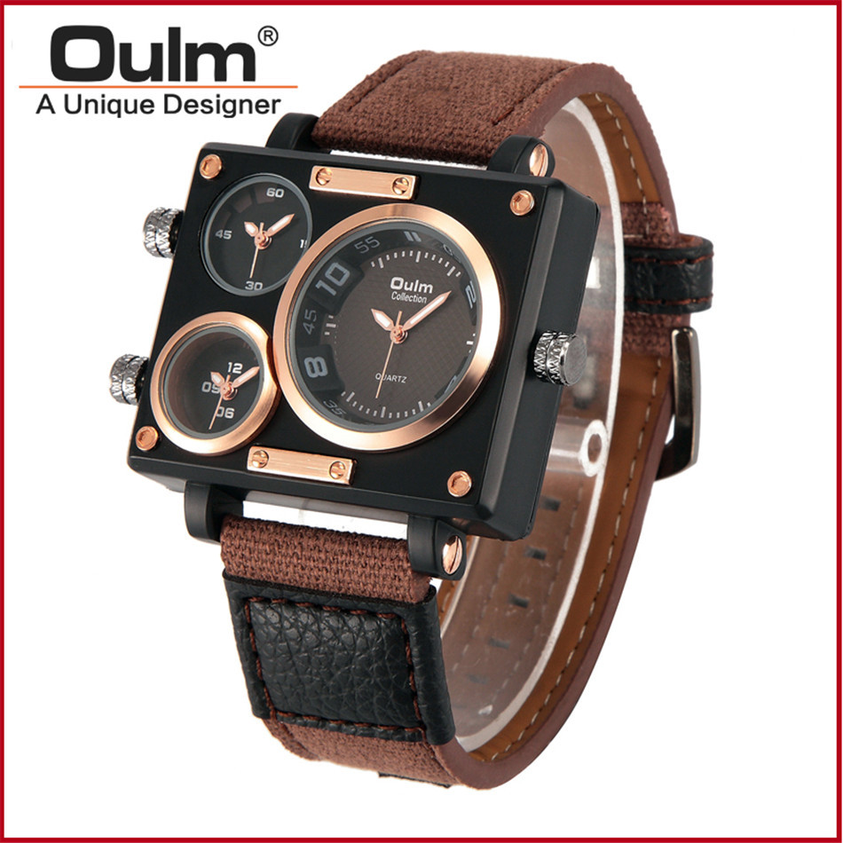 OULM Ou Lei Mechanism Quartz Men's Belt Brand Sport Watch_voghion.com