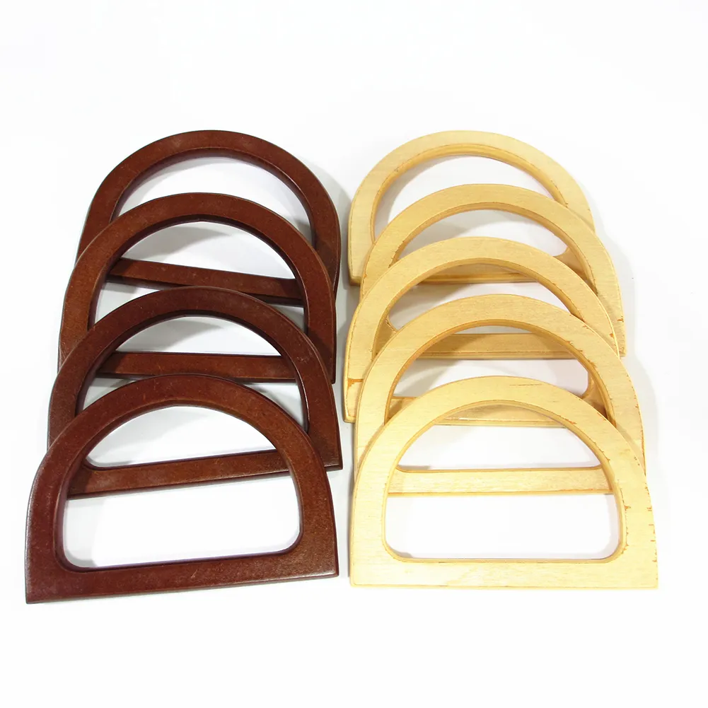 1Pc Round Wooden Handle Solid Wood Handbag Handles Replacement DIY Purse Lage Handcrafted Accessories Bag Making_voghion.com
