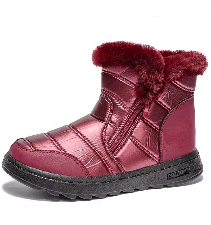 Waterproof Winter Snow Boots For Women Plush Lined Ankle Booties_voghion.com