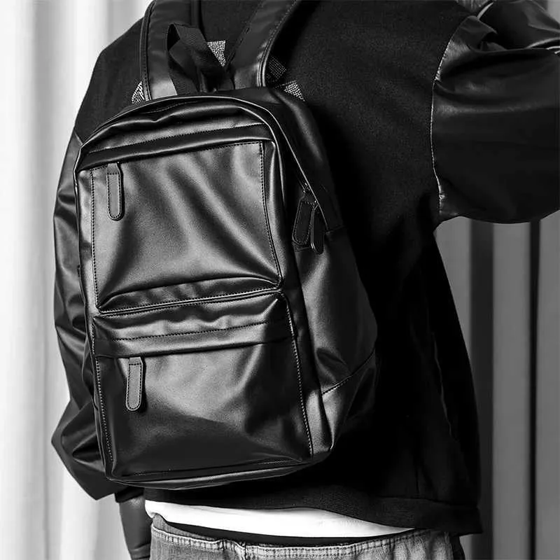 Herren Rucksack Wasserdicht Aus Kunstleder Für Reisen Und Freizeit_voghion.com