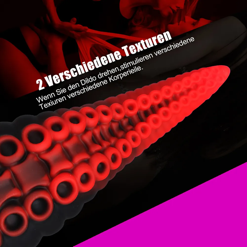 Tentacoli di polpo Plug Massaggio prostatico Buttplug Giocattoli sessuali per donna/uomo Enormi dildo anali in silicone_voghion.com