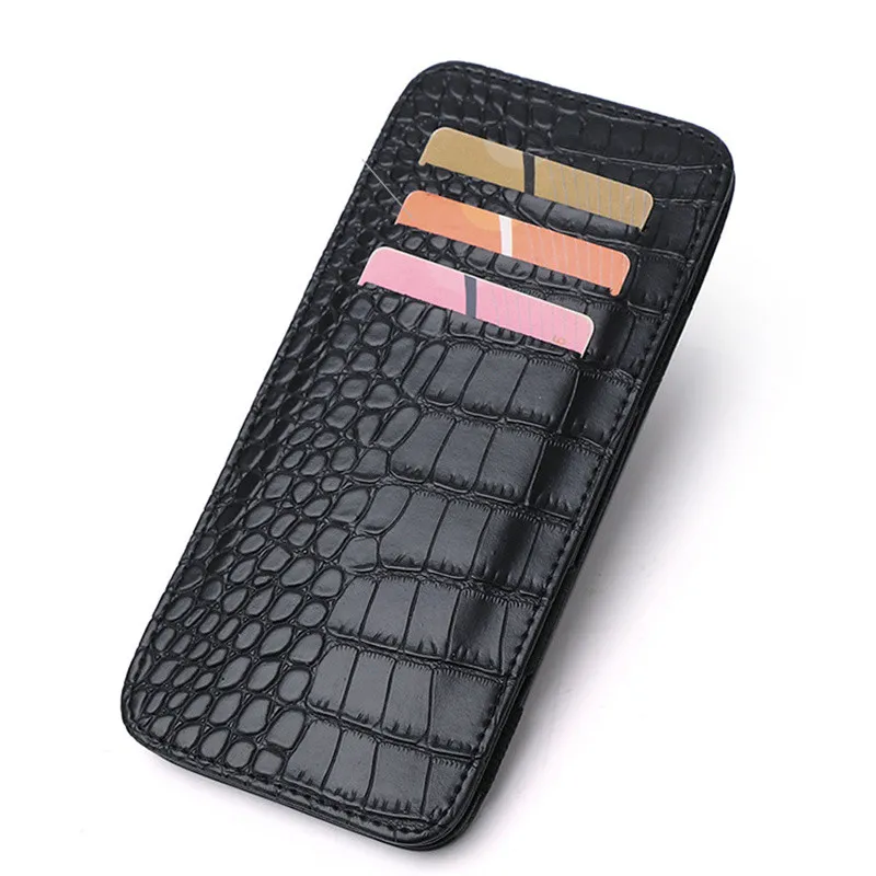 PU Wallet Crocodile Pattern Id Bank Credit Card Holder Protector Case Portable Travel Men'S Banknote Organiser Passport_voghion.com