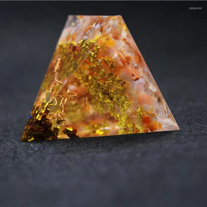 Coliere cu pandantiv Orgonit piramidă 5cm 7Chakra artizanat bijuterii rășină cristal Lapis farmec adunarea norocului ajută la calmare_voghion.com