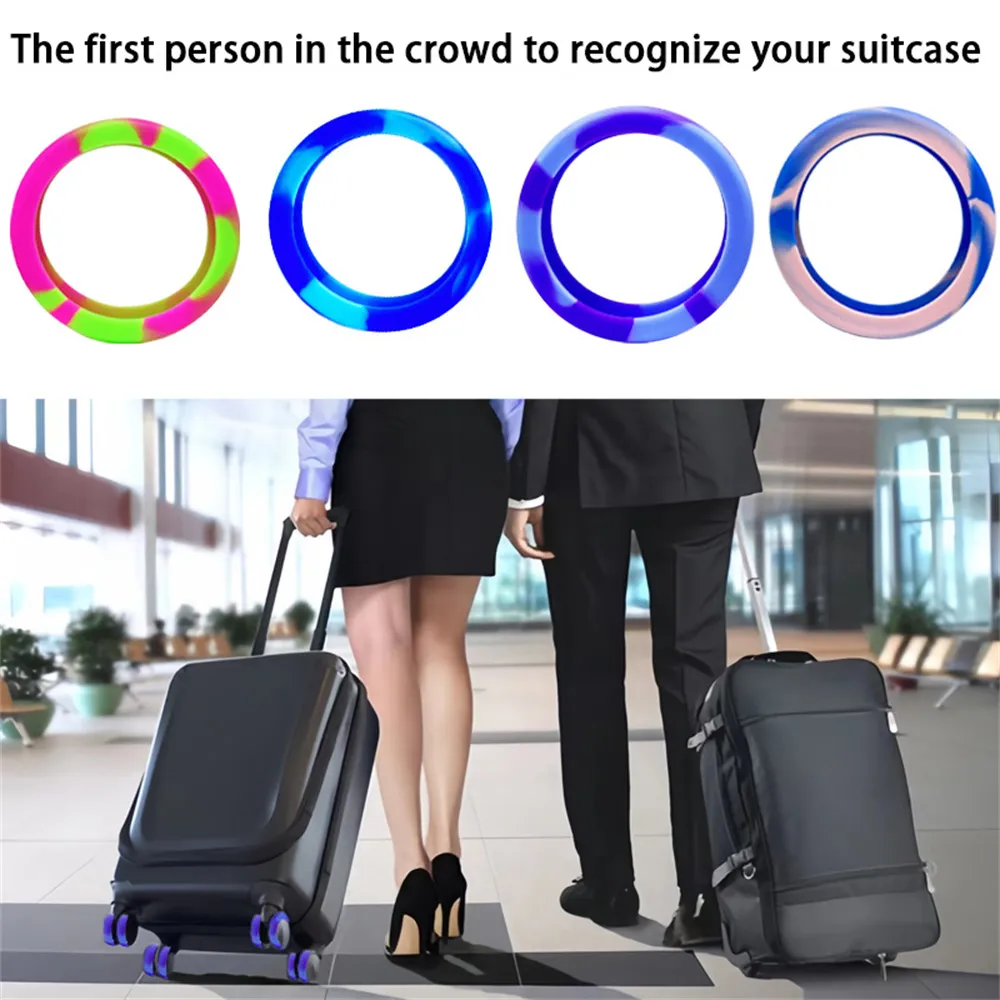 4Pcs Silicone Suitcase Caster Shoes Protector Lage Wheels Cover Reduce Noise Travel Accessories_voghion.com