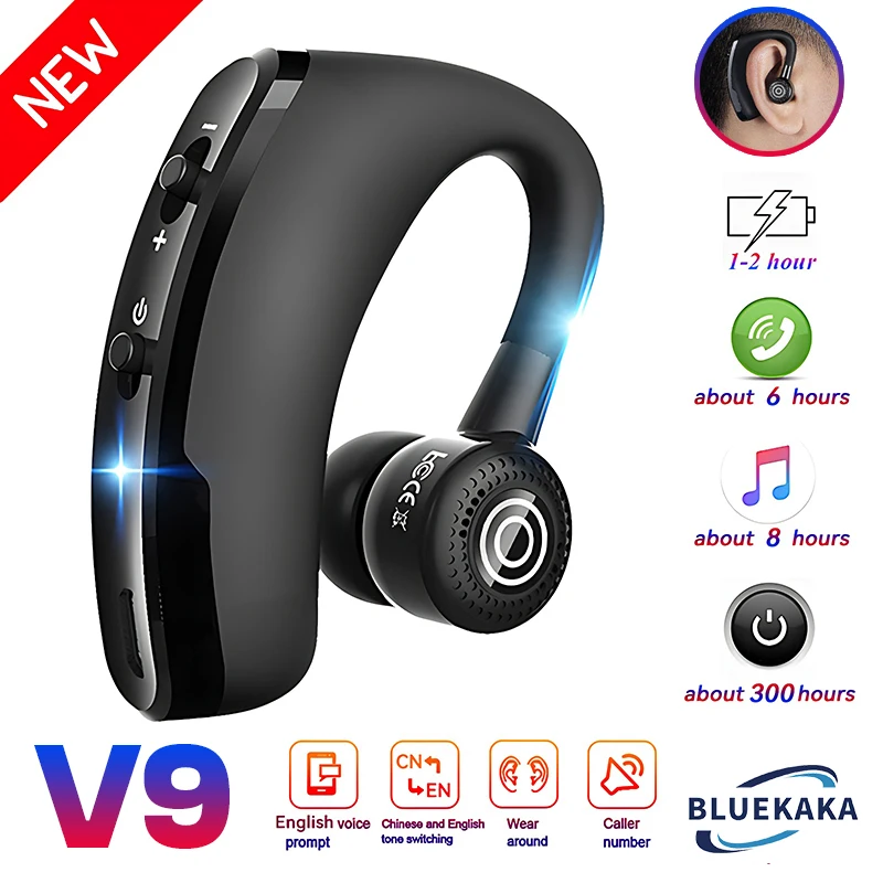 Wireless Bluetooth Headset With Hd Microphone And Noise Cancelling_voghion.com