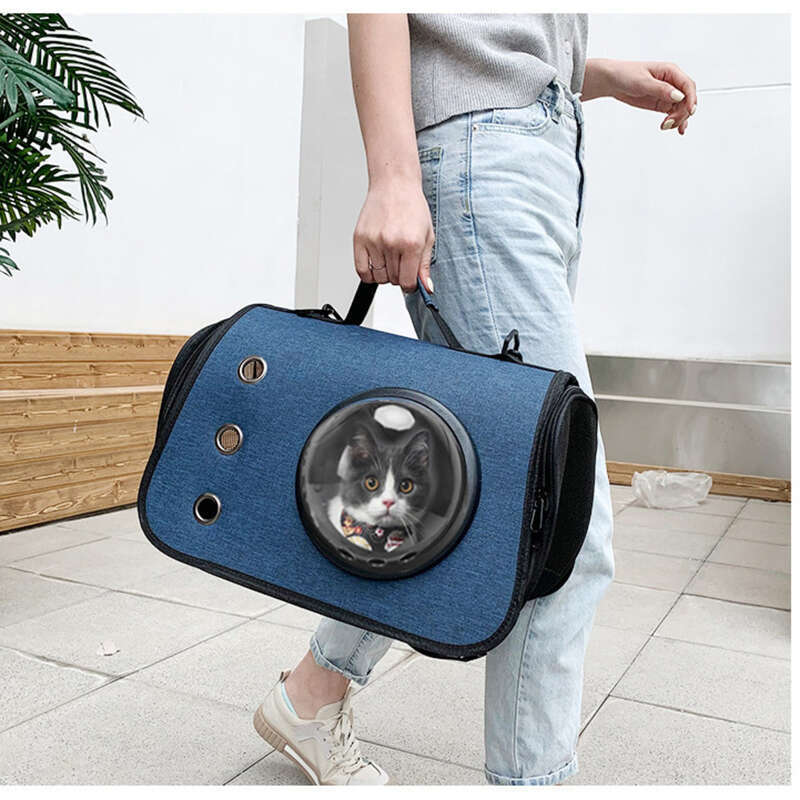 New Folding Space Module Pet Bag Oxford Cloth Outgoing Crossbody Portable Breathable Comfortable Cat Backpack_voghion.com