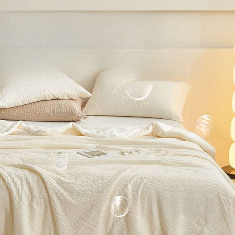 Summer 100% Cotton Air-conditioning Quilt; Machine Washable Cool Skin Quilt Core; Summer Single Use_voghion.com