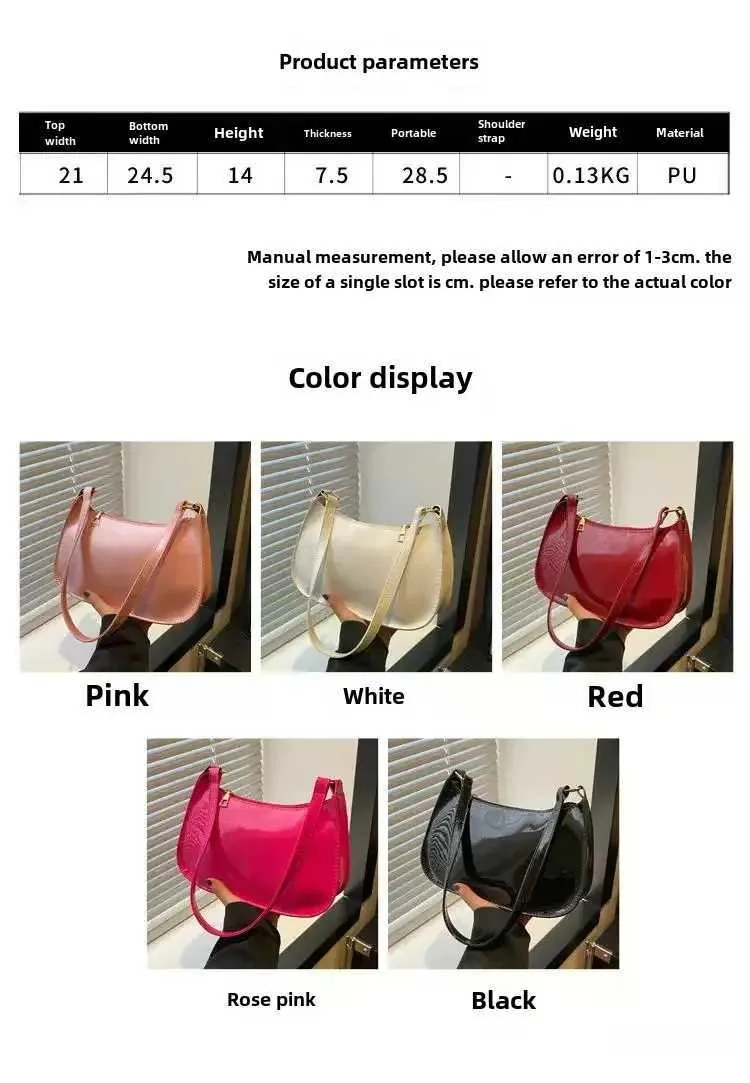 2024 Wens patented leather Versatile Fi Shoder casual Cmuting bag girl brand designer zipper small handbag Y241026_voghion.com
