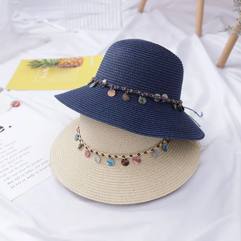 Straw Hat For Women And Kids Bowknot Straw Visor Summer Hat_voghion.com