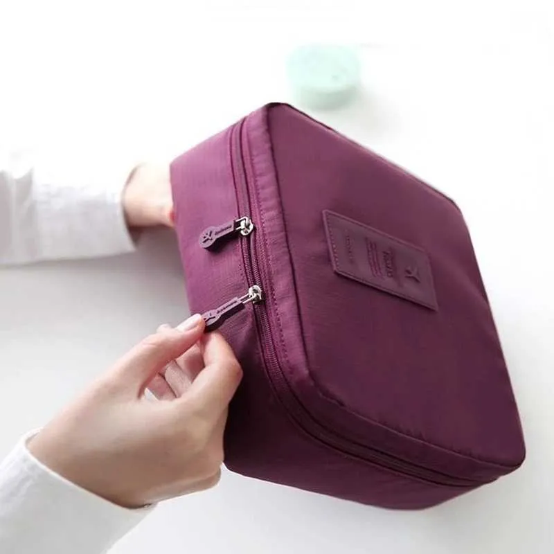 Multifunktionale Reise-Make-up-Tasche für den Außenbereich, Toiletten-Organizer, wasserdichte Aufbewahrungsbox für Damen, Y241023_voghion.com