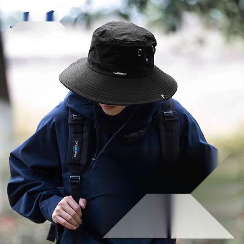 Warrior Western Cowboy Men's Summer Sunshade, UV Protection Fishing Outdoor Sunscreen Fashion Mountaineering Hat_voghion.com