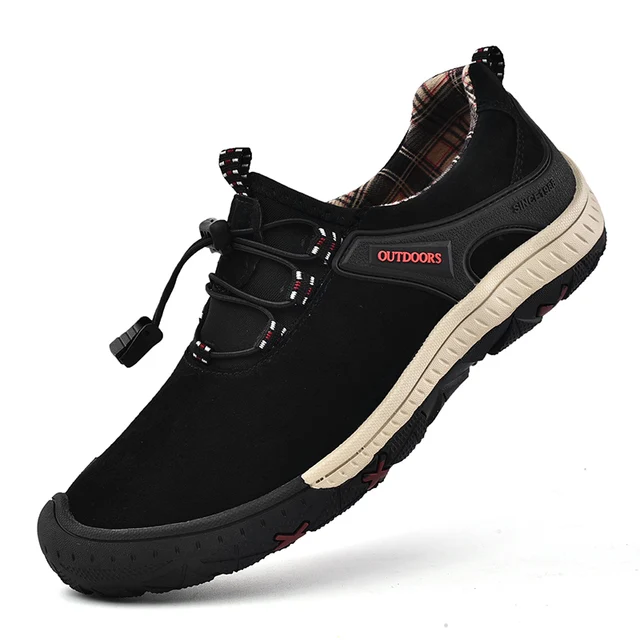 Outdoor Hiking Sneakers Sping Casual Men Shoes Breathable Suede Leather Anti-skid Walking Shoe Hot Sale Footwear_voghion.com