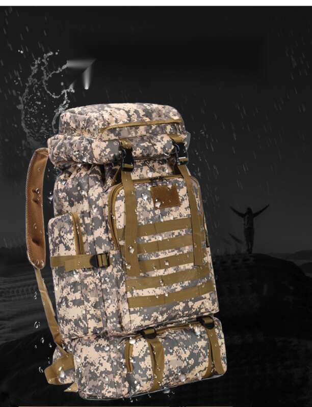 Rucsac tactic de mare capacitate pentru drumeții, cu design de camuflaj în aer liber, geantă de camping și călătorie pentru bărbați, geantă de exterior_voghion.com