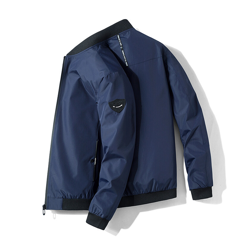 Vêtements pour hommes Printemps et automne Vestes décontractées pour hommes Mode jeunesse Tout match Beau Col montant Hauts Manteaux Station de vêtements pour hommes transfrontaliers