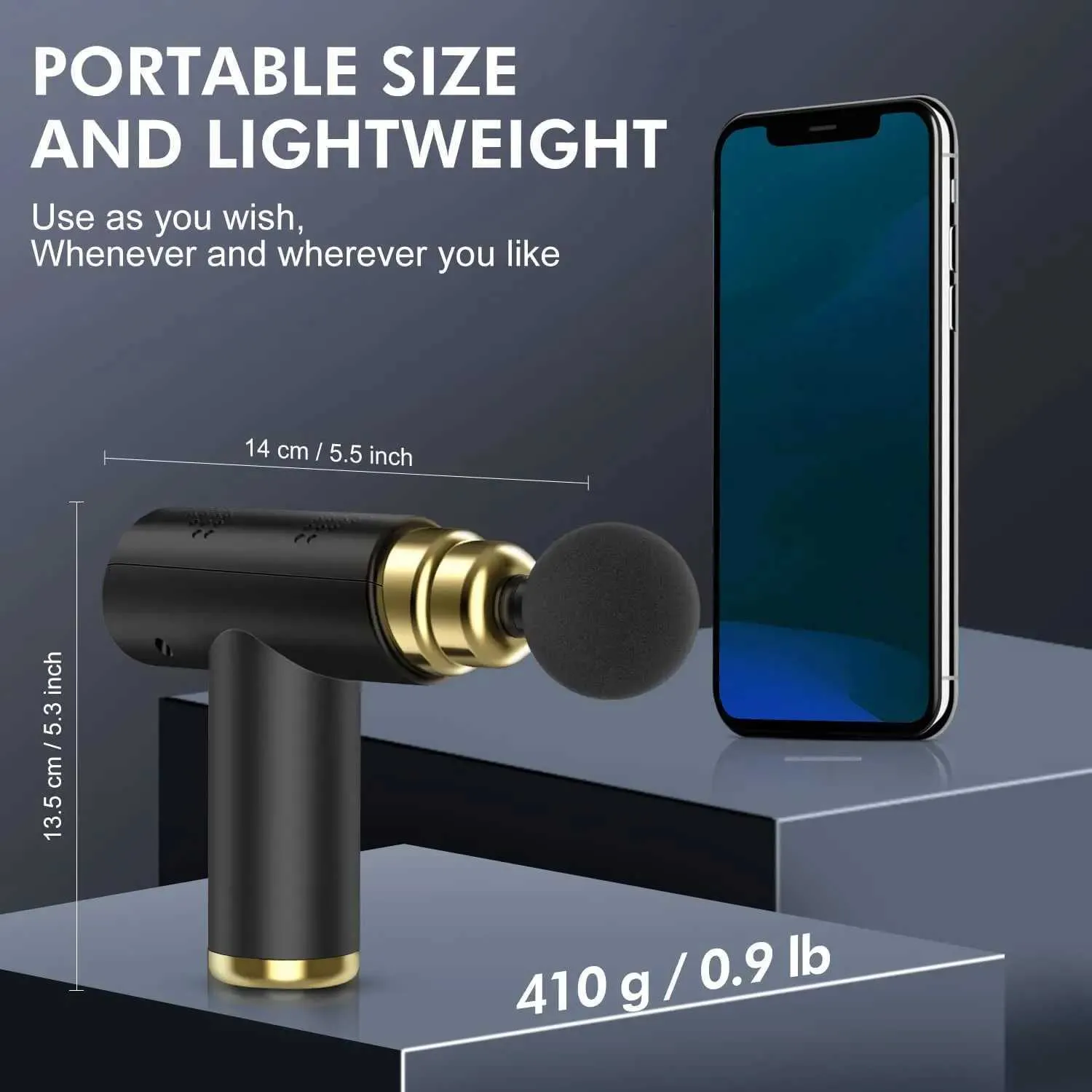 6-Speed Massage Gun - 4 Heads｜Shoulder/Leg Pain Relief_voghion.com