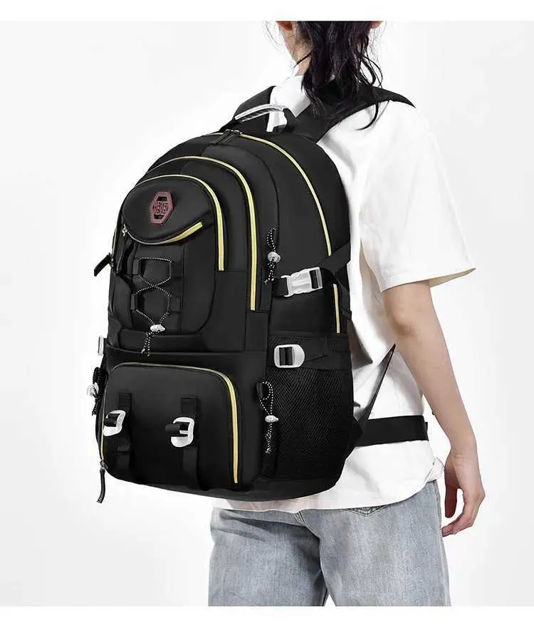 Nouveau sac à dos de loisirs de haut niveau d'apparence grande capacité sac de randonnée de voyage Senior Sense sac à dos en tissu Oxford C241116_voghion.com