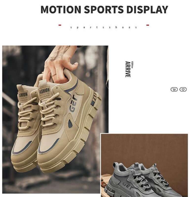 Herr Höstnyheter 2024 Byggarbetsplatsarbete Vandring Säkerhetsskor Herr Casual Sport Höga Arbetskläder Martin Stövlar_voghion.com