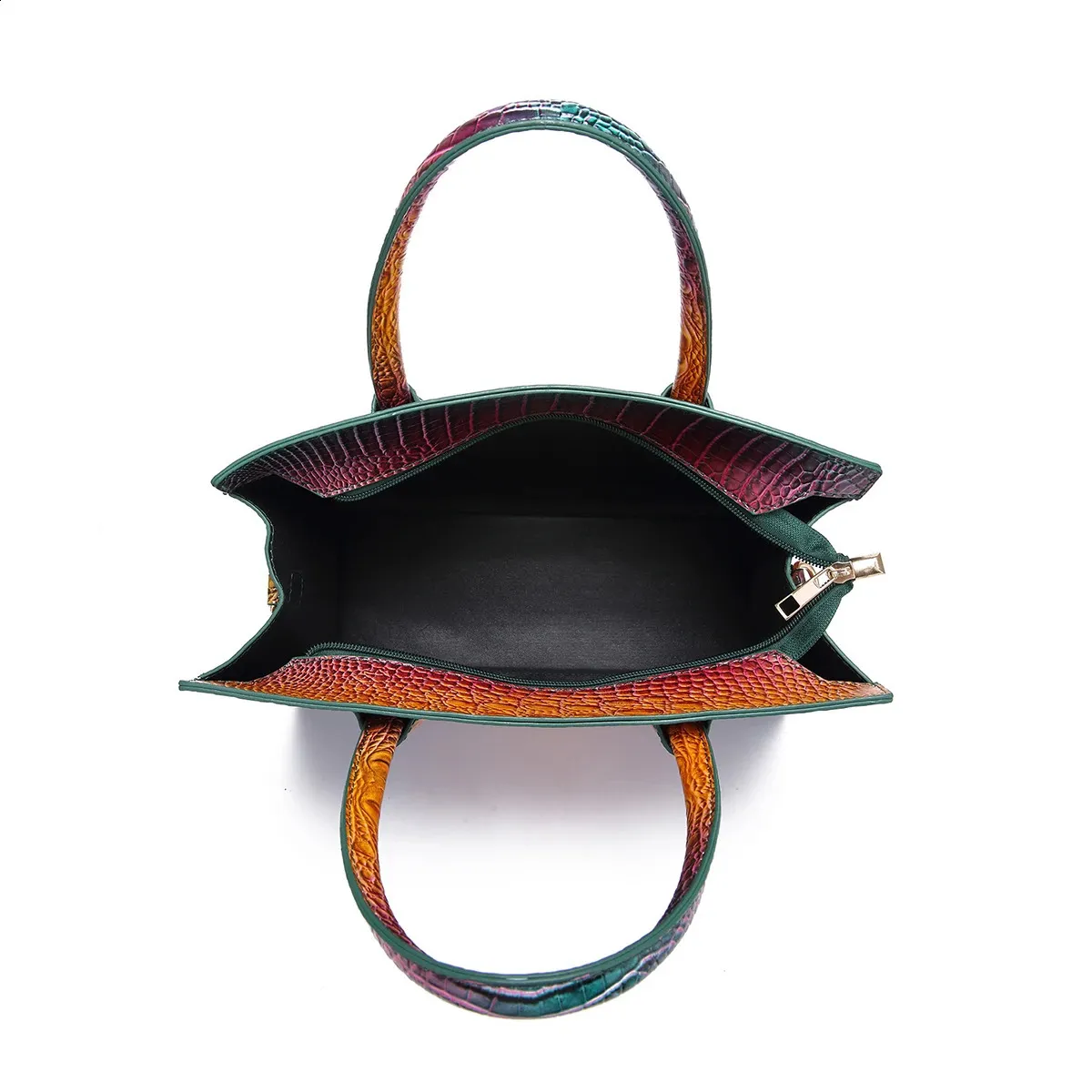 3-teiliges Muster-Handtaschen-Geldbörsen-Set, multifunktionaler Vintage-Umhängetaschen-Business-Clutch-Tasche mit Kartenhalter, Coi 240924_voghion.com