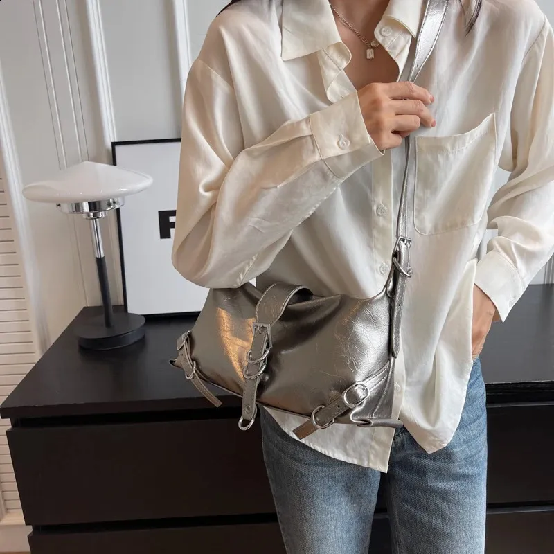 Borsa a tracolla in pelle da donna stile coreano y2k trendy_voghion.com