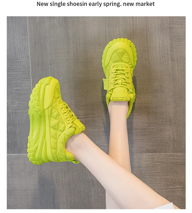 Zapatos deportivos de cuero genuino grueso con punta redonda y suela de bizcocho, transpirables, de malla y versátiles._voghion.com