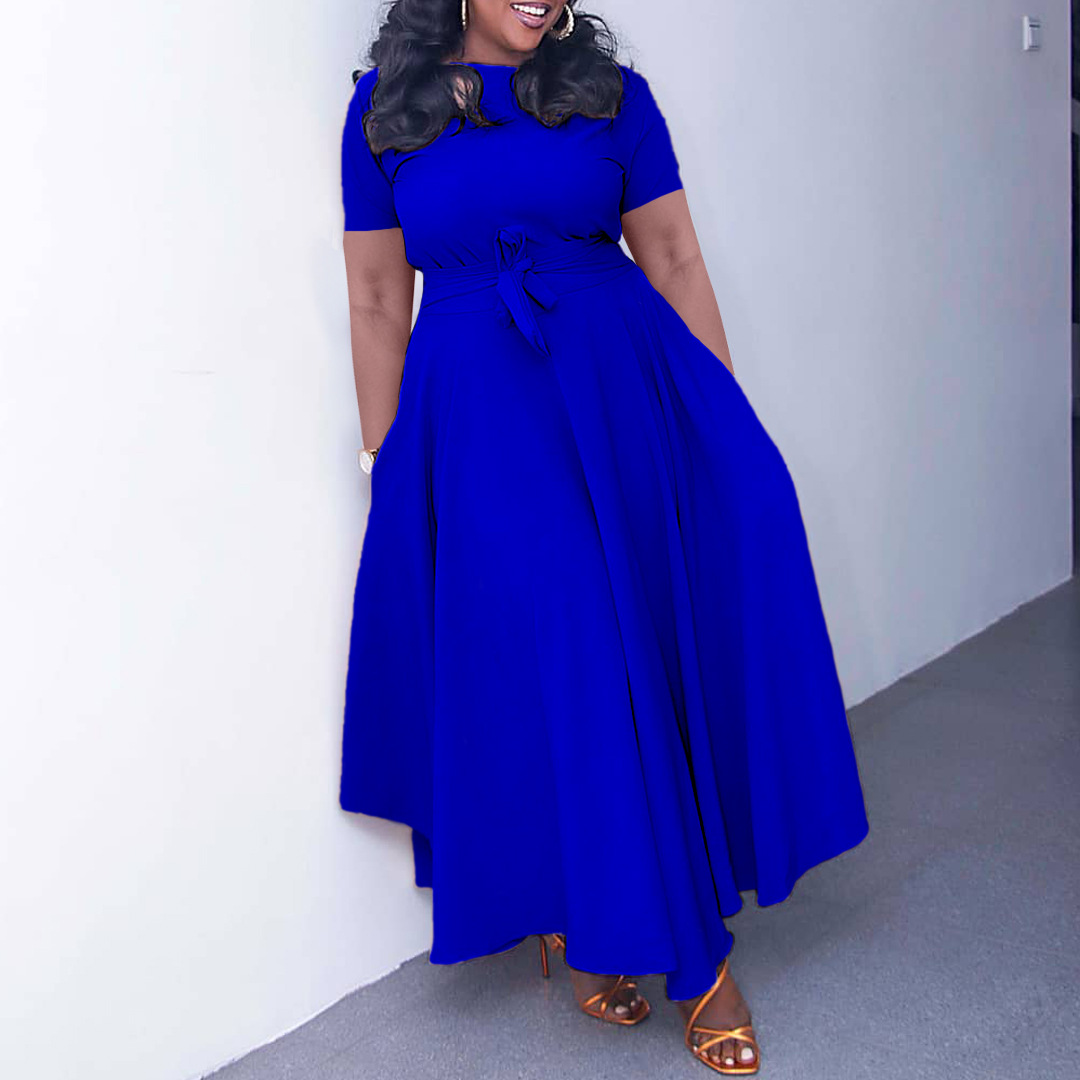 Frauen Kleidung sommer neue mode temperament riemen große größe außenhandel kleid_voghion.com