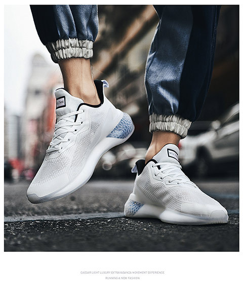 2024 Spring New White Shoes Breathable Mesh Sports Shoes Popcorn Soft Sole Men's Shoes Cross border Supply Trendy Shoes for Men_voghion.com
