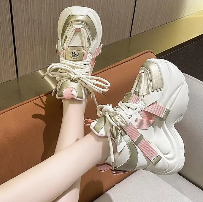 Casual schoenen voor dames, warme, dikke sneakers met 10 cm hak, herfst/winter, dikke zool, gevulkaniseerd, hoog platform, leer voor dames_voghion.com