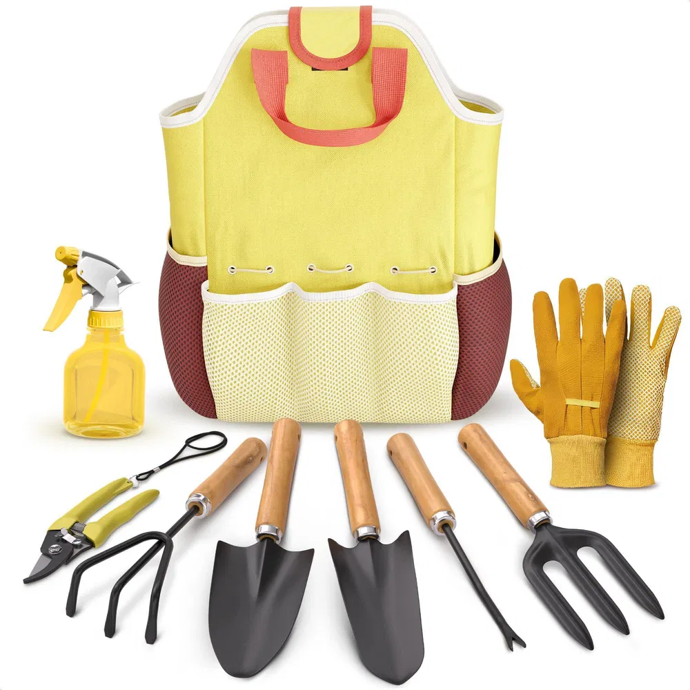 9 Pcs Garden Tool Set For Women Ergonomic Lightweight Gardening Hand Tools With Convenient Little Bag Sturdy Metal Garden Tools Set Easy Handling Fo_voghion.com