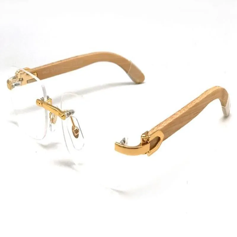 Rimless Square Sunglasses For Men Designer Retro Style Uv400_voghion.com