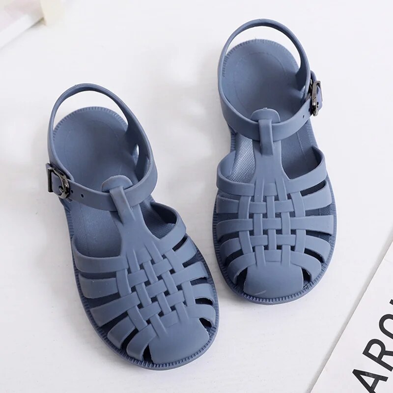 Summer Children Sandals Baby Girls Toddler Soft Non-slip Princess Shoes Kids Candy Jelly Beach Shoes Boys Casual Roman Slippers_voghion.com