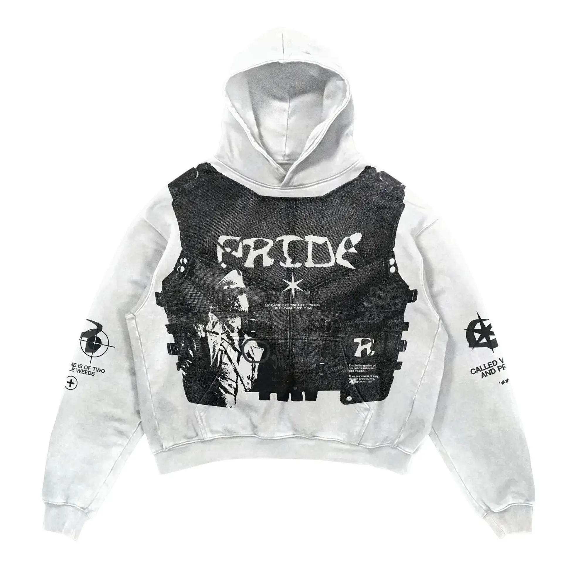 Herren-Designer-Skelett-Sweatshirts im Y2K-Stil, lockere Fleece-Kapuzenpullover für Männer und Frauen, High Street, lässige, übergroße Hoodies_voghion.com