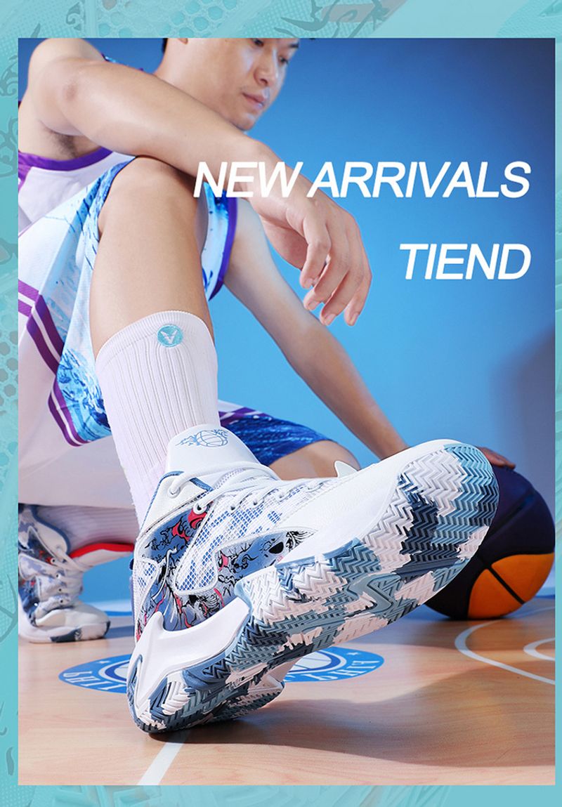 Leichte, atmungsaktive, bequeme Basketballschuhe für Sportstudenten mit Dämpfung und Rückprall_voghion.com