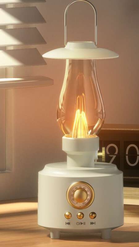 Coal Oil Bluetooth Desktop Outdoor Portable Camping Creative Gift Atmosphere Lamp Speaker_voghion.com