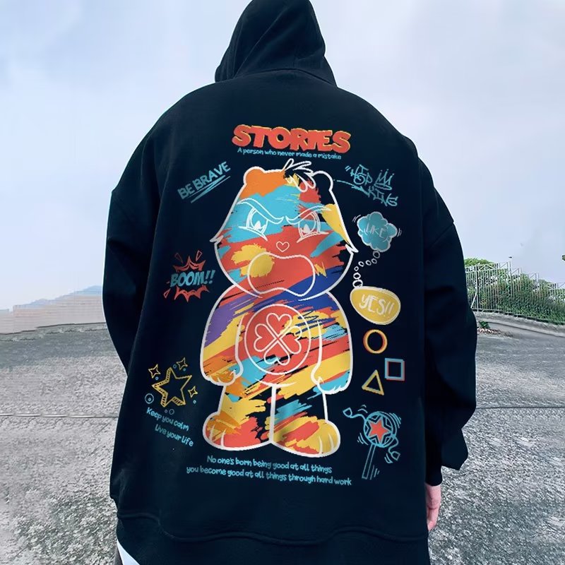 Sudadera con capucha gruesa con cremallera y felpa de otoño e invierno para hombre, cárdigans de Instagram, chaquetas de moda holgadas y de gran tamaño de marca._voghion.com