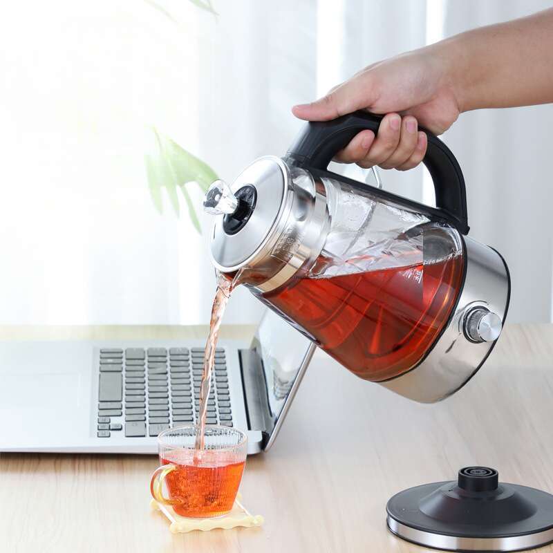 Uus Spray Black Tea Pu'er Steam täisautomaatne klaasist tervisekann, isoleeritud elektriline teekann_voghion.com