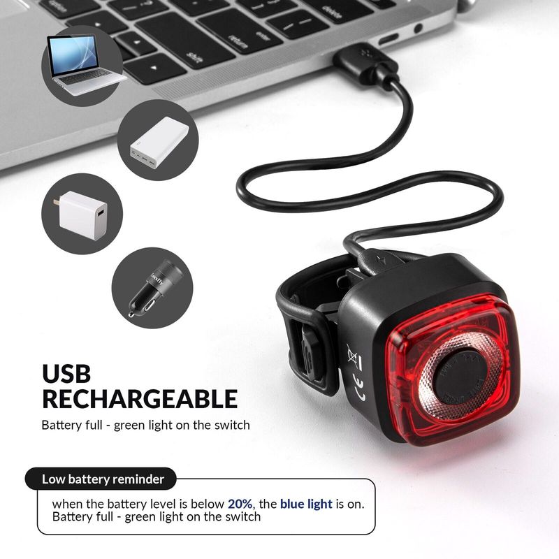 ROCKBROS Lampă de bicicletă impermeabilă IPX5 StVZO spate_voghion.com