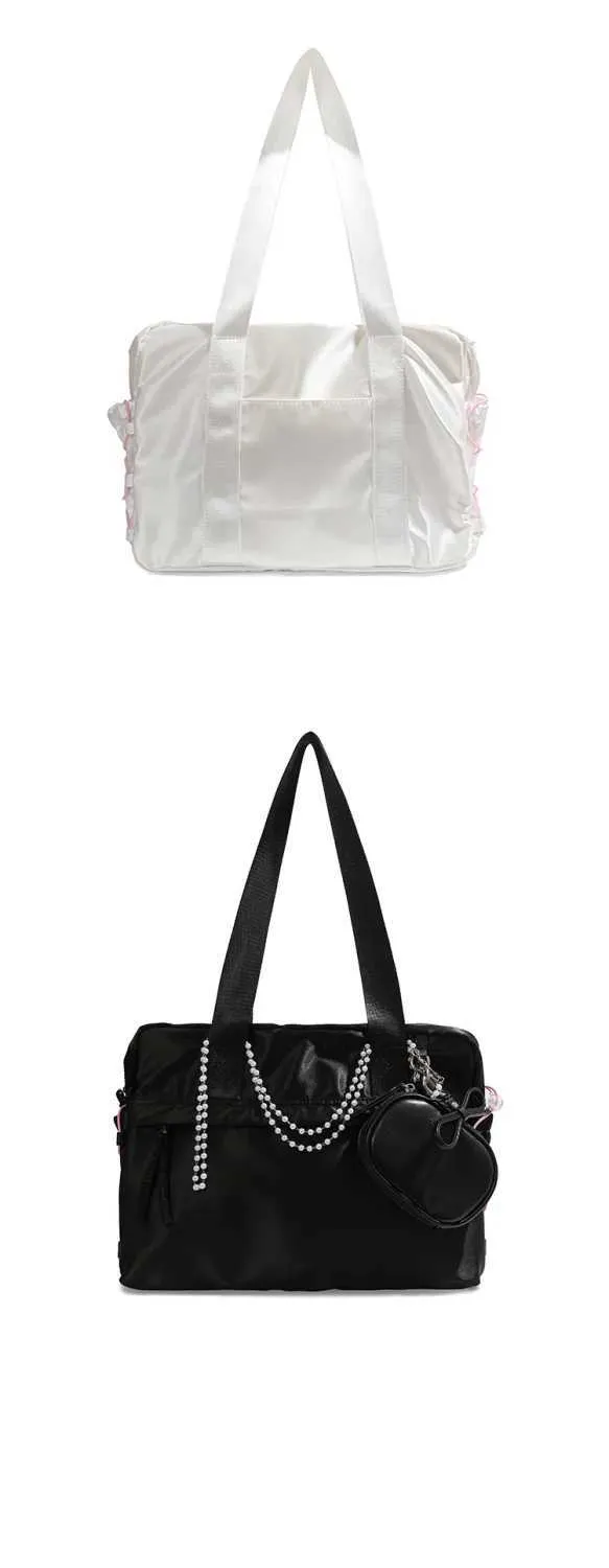 Vintage Large Capacity Shoulder Bag Nylon Aesthetic Y2k Handbag_voghion.com