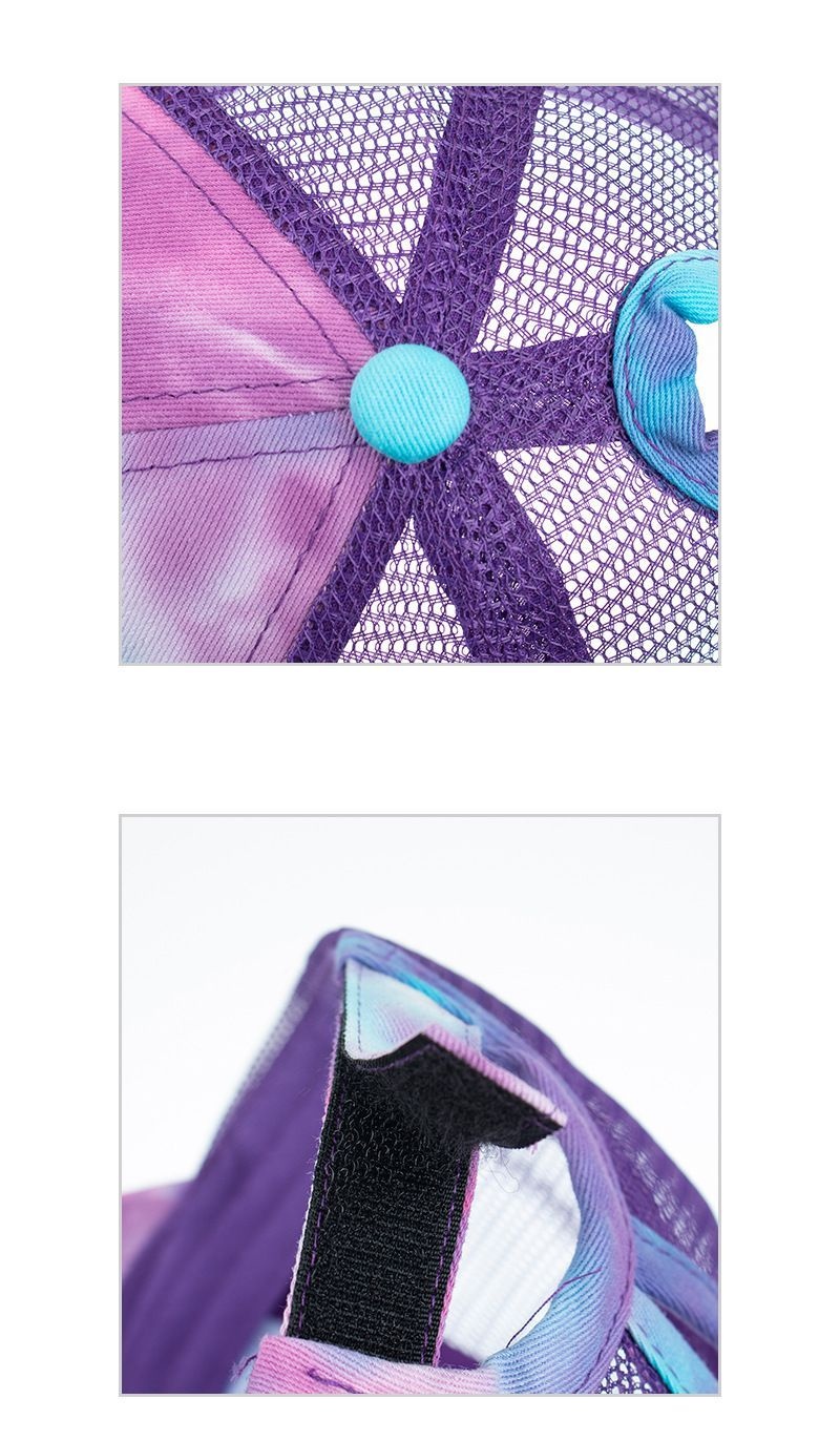 Women's Tie-dye Mesh Baseball Cap Breathable Summer Sun Hat_voghion.com