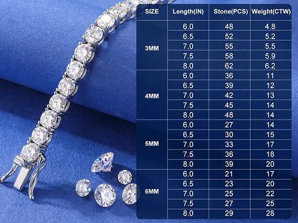 Pulsera de tenis para mujer de acero con circonitas_voghion.com